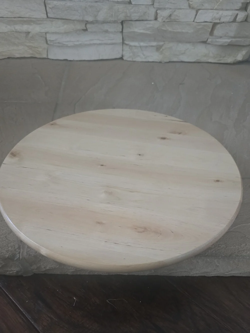 IKEA Natural Light Wood Round Lazy Susan Serving Board.